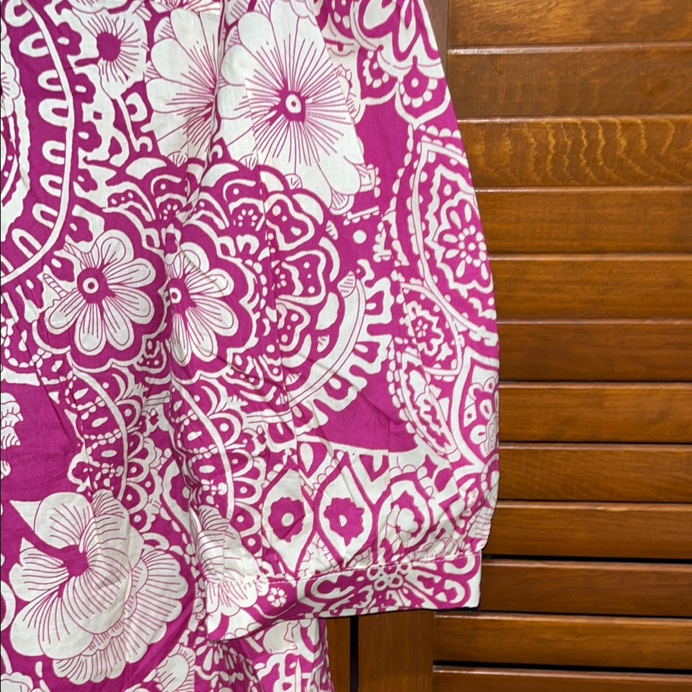 NWT Umgee Mini Dress Raspberry and Cream Floral Patterned Dress - Picture 11 of 12